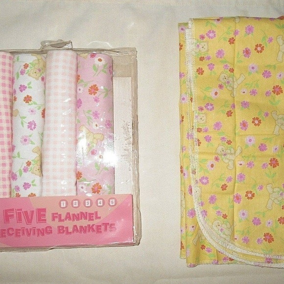 Vintage Soft 5 Combed Cotton Flannel Blanket Set